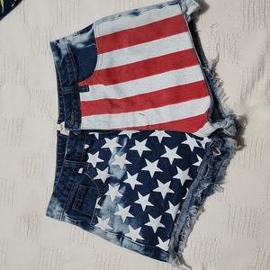 High waisted American shorts